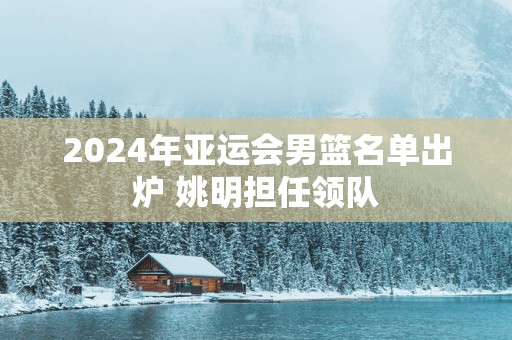 2025年亚运会男篮名单出炉 姚明担任领队