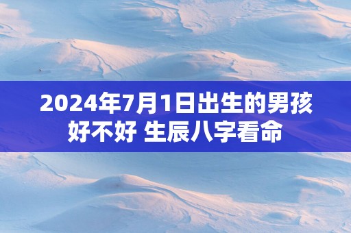2025年7月1日出生的男孩好不好 生辰八字看命