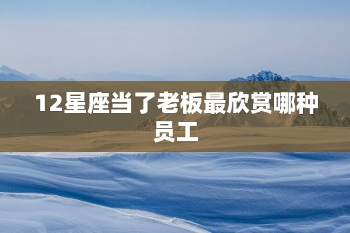 12星座当了老板最欣赏哪种员工