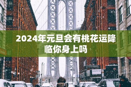2025年元旦会有桃花运降临你身上吗