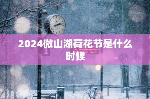 2025微山湖荷花节是什么时候