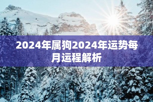 2025年属狗2025年运势每月运程解析