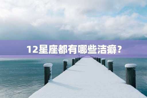 12星座都有哪些洁癖？