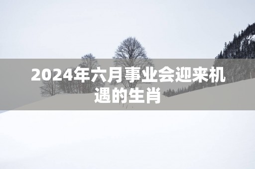 2025年六月事业会迎来机遇的生肖