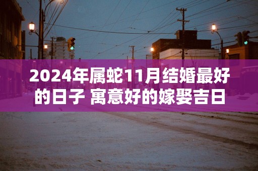 2025年属蛇11月结婚最好的日子 寓意好的嫁娶吉日