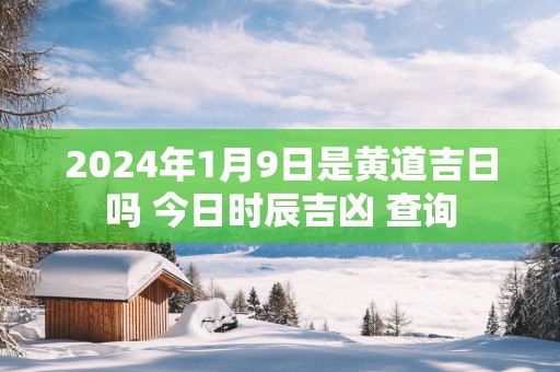 2025年1月9日是黄道吉日吗 今日时辰吉凶 查询 2025年1月9日是黄道吉日吗 今日时辰吉凶 查询