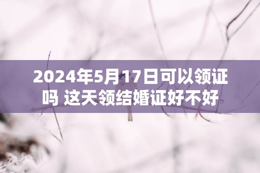 2025年5月17日可以领证吗 这天领结婚证好不好