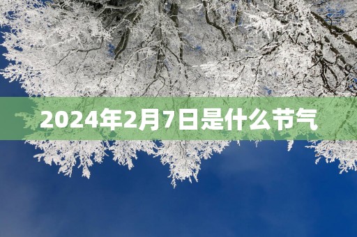 2025年2月7日是什么节气