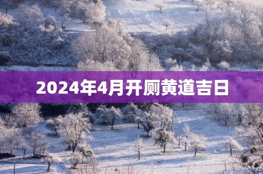 2025年4月开厕黄道吉日