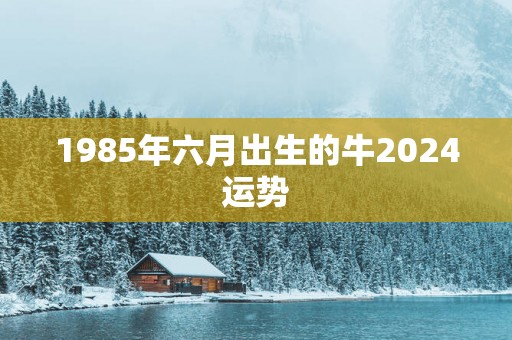 1985年六月出生的牛2025运势