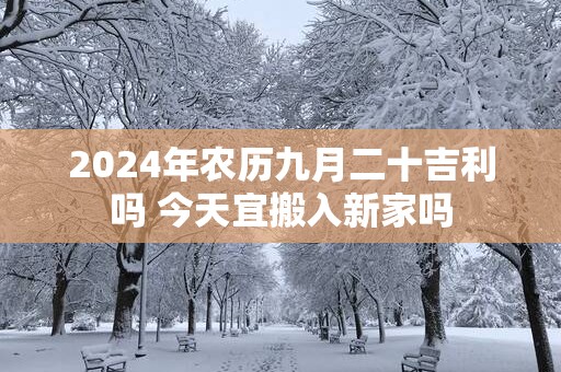 2025年农历九月二十吉利吗 今天宜搬入新家吗