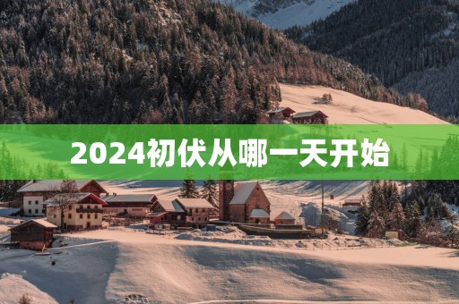 2025初伏从哪一天开始