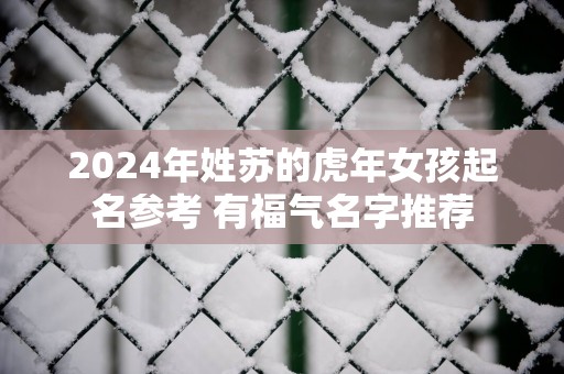 2024年姓苏的虎年女孩起名参考 有福气名字推荐