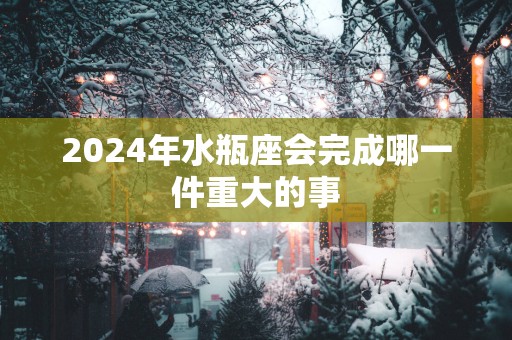 2025年水瓶座会完成哪一件重大的事