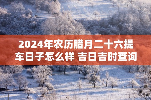2025年农历腊月二十六提车日子怎么样 吉日吉时查询