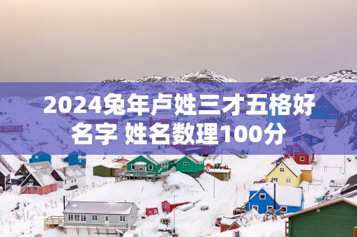 2025蛇年卢姓三才五格好名字 姓名数理100分
