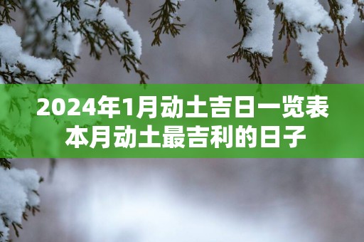 2025年1月动土吉日一览表 本月动土最吉利的日子