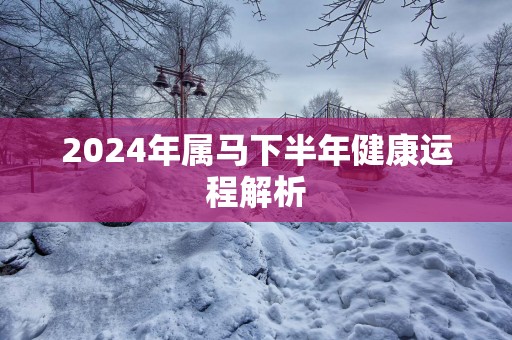 2025年属马下半年健康运程解析