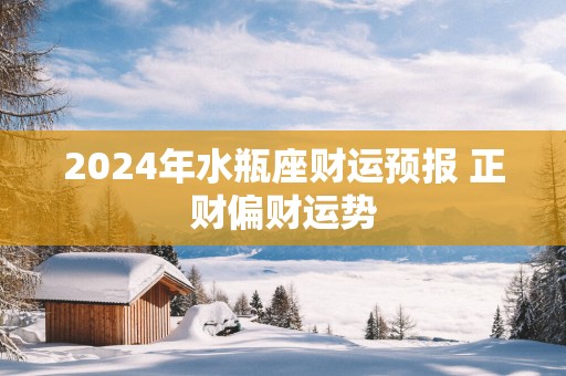 2025年水瓶座财运预报 正财偏财运势