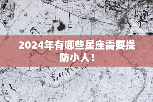 2025年有哪些星座需要提防小人！