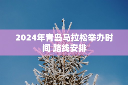 2025年青岛马拉松举办时间 路线安排