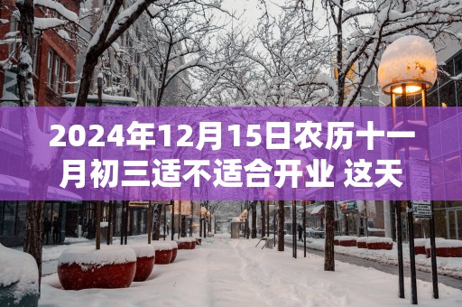 2025年12月15日农历十一月初三适不适合开业 这天做生意能不能发大财