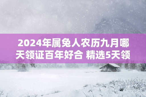 2025年属兔人农历九月哪天领证百年好合 精选5天领结婚证好日子