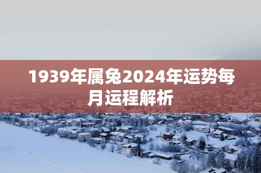 1939年属兔2025年运势每月运程解析