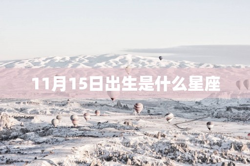 11月15日出生是什么星座