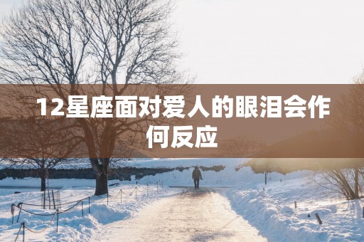 12星座面对爱人的眼泪会作何反应