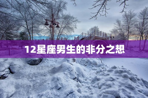 12星座男生的非分之想