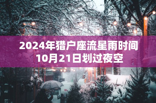 2024年猎户座流星雨时间 10月21日划过夜空