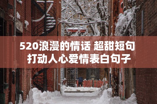 520浪漫的情话 超甜短句 打动人心爱情表白句子