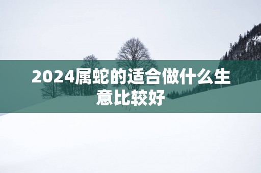 2025属蛇的适合做什么生意比较好