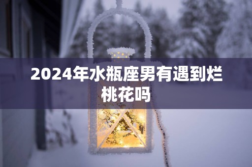 2025年水瓶座男有遇到烂桃花吗