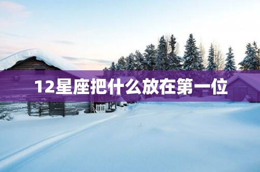 12星座把什么放在第一位