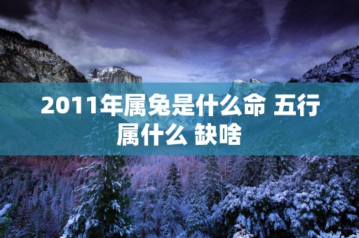 2011年属兔是什么命 五行属什么 缺啥
