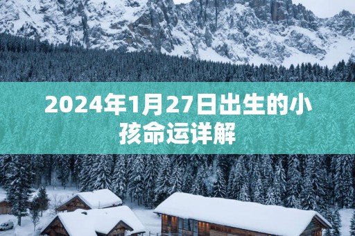 2025年1月27日出生的小孩命运详解