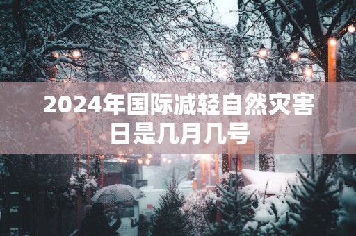 2025年国际减轻自然灾害日是几月几号