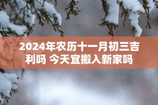2025年农历十一月初三吉利吗 今天宜搬入新家吗