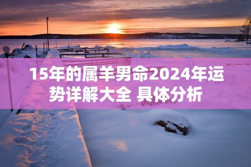 15年的属羊男命2025年运势详解大全 具体分析