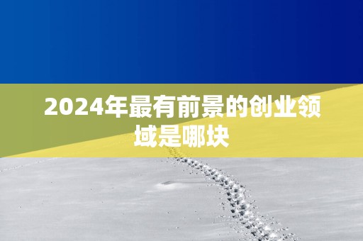 2025年最有前景的创业领域是哪块