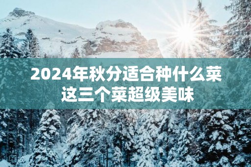 2025年秋分适合种什么菜 这三个菜超级美味