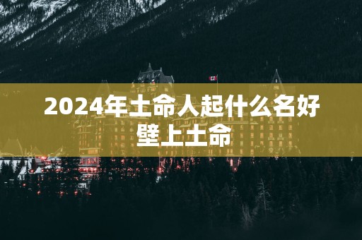 2025年土命人起什么名好 壁上土命