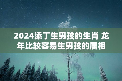 2025添丁生男孩的生肖 蛇年比较容易生男孩的属相