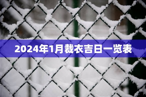 2025年1月裁衣吉日一览表
