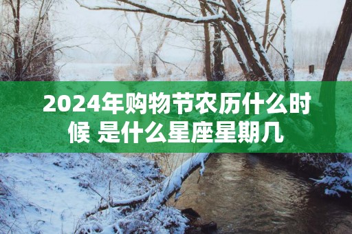 2025年购物节农历什么时候 是什么星座星期几