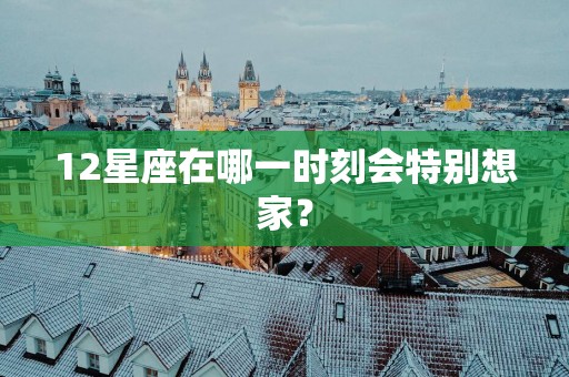 12星座在哪一时刻会特别想家？