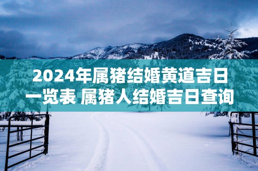 2025年属猪结婚黄道吉日一览表 属猪人结婚吉日查询