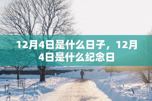 12月4日是什么日子，12月4日是什么纪念日